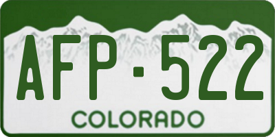 CO license plate AFP522