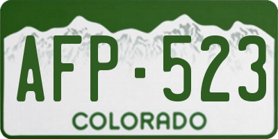 CO license plate AFP523