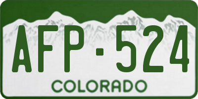 CO license plate AFP524
