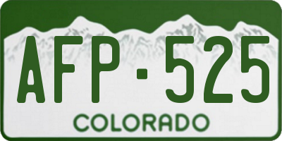 CO license plate AFP525
