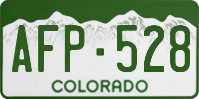 CO license plate AFP528