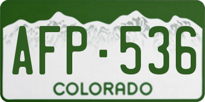 CO license plate AFP536