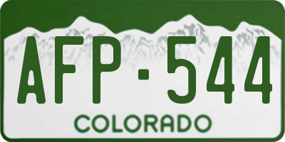 CO license plate AFP544