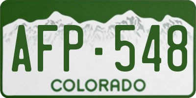 CO license plate AFP548