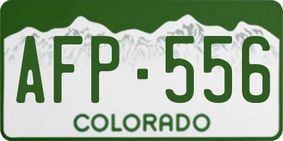 CO license plate AFP556