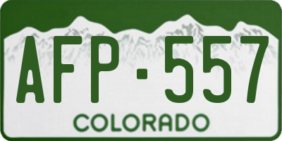 CO license plate AFP557