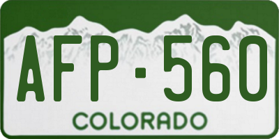 CO license plate AFP560