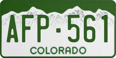 CO license plate AFP561