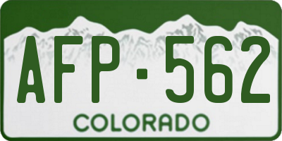 CO license plate AFP562
