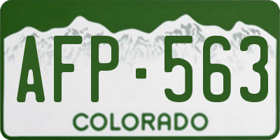 CO license plate AFP563