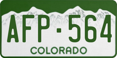 CO license plate AFP564