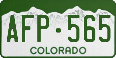 CO license plate AFP565