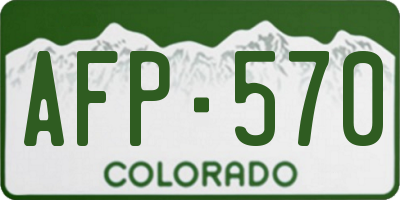 CO license plate AFP570
