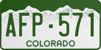 CO license plate AFP571