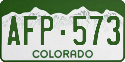 CO license plate AFP573