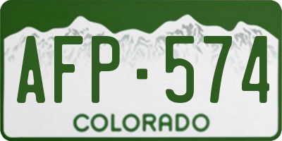 CO license plate AFP574