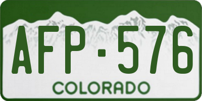 CO license plate AFP576