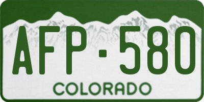 CO license plate AFP580