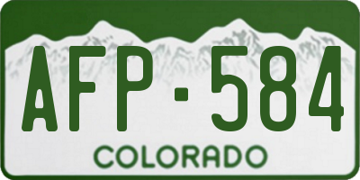 CO license plate AFP584
