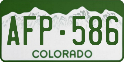 CO license plate AFP586