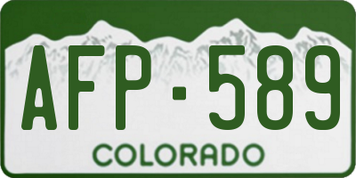 CO license plate AFP589