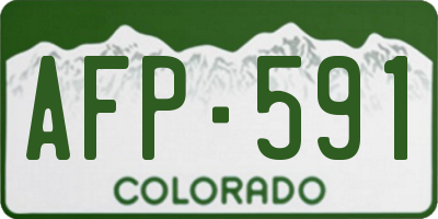 CO license plate AFP591