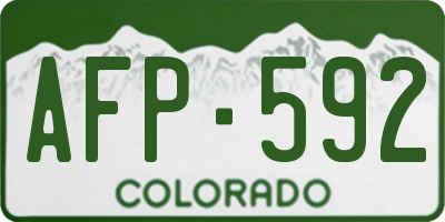 CO license plate AFP592