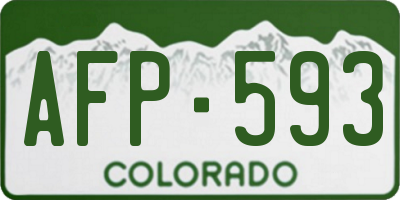 CO license plate AFP593