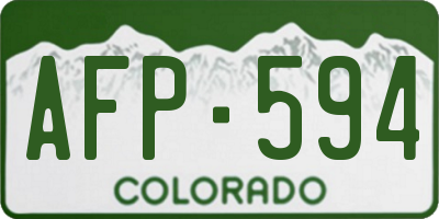 CO license plate AFP594