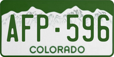 CO license plate AFP596