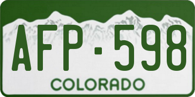 CO license plate AFP598