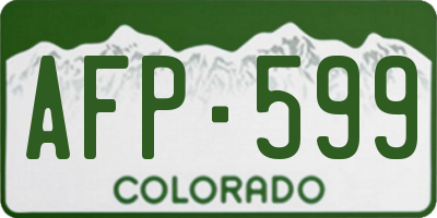 CO license plate AFP599