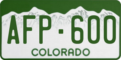 CO license plate AFP600