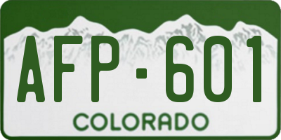 CO license plate AFP601