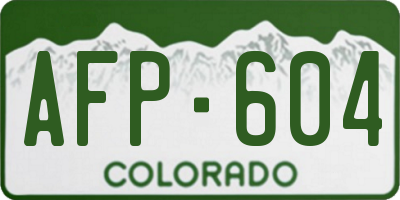 CO license plate AFP604