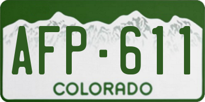 CO license plate AFP611