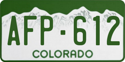CO license plate AFP612