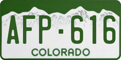 CO license plate AFP616