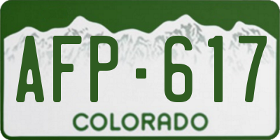 CO license plate AFP617