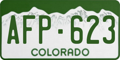 CO license plate AFP623