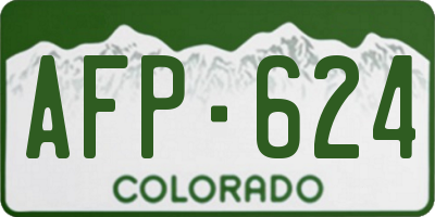 CO license plate AFP624