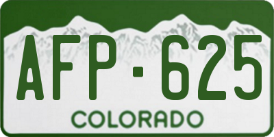 CO license plate AFP625