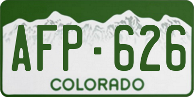 CO license plate AFP626