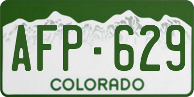 CO license plate AFP629