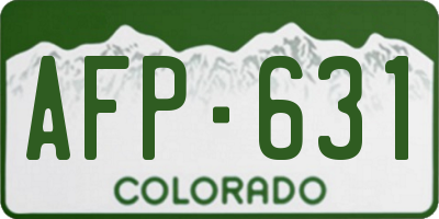 CO license plate AFP631