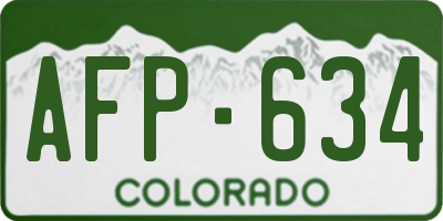 CO license plate AFP634