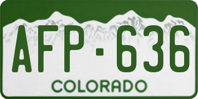 CO license plate AFP636