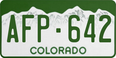 CO license plate AFP642
