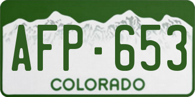 CO license plate AFP653