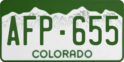 CO license plate AFP655